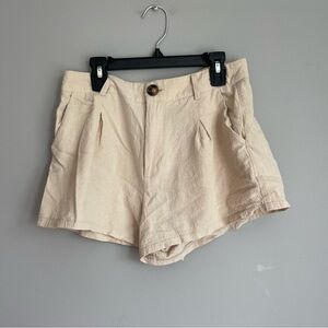 LA Hearts Tan Linen Shorts